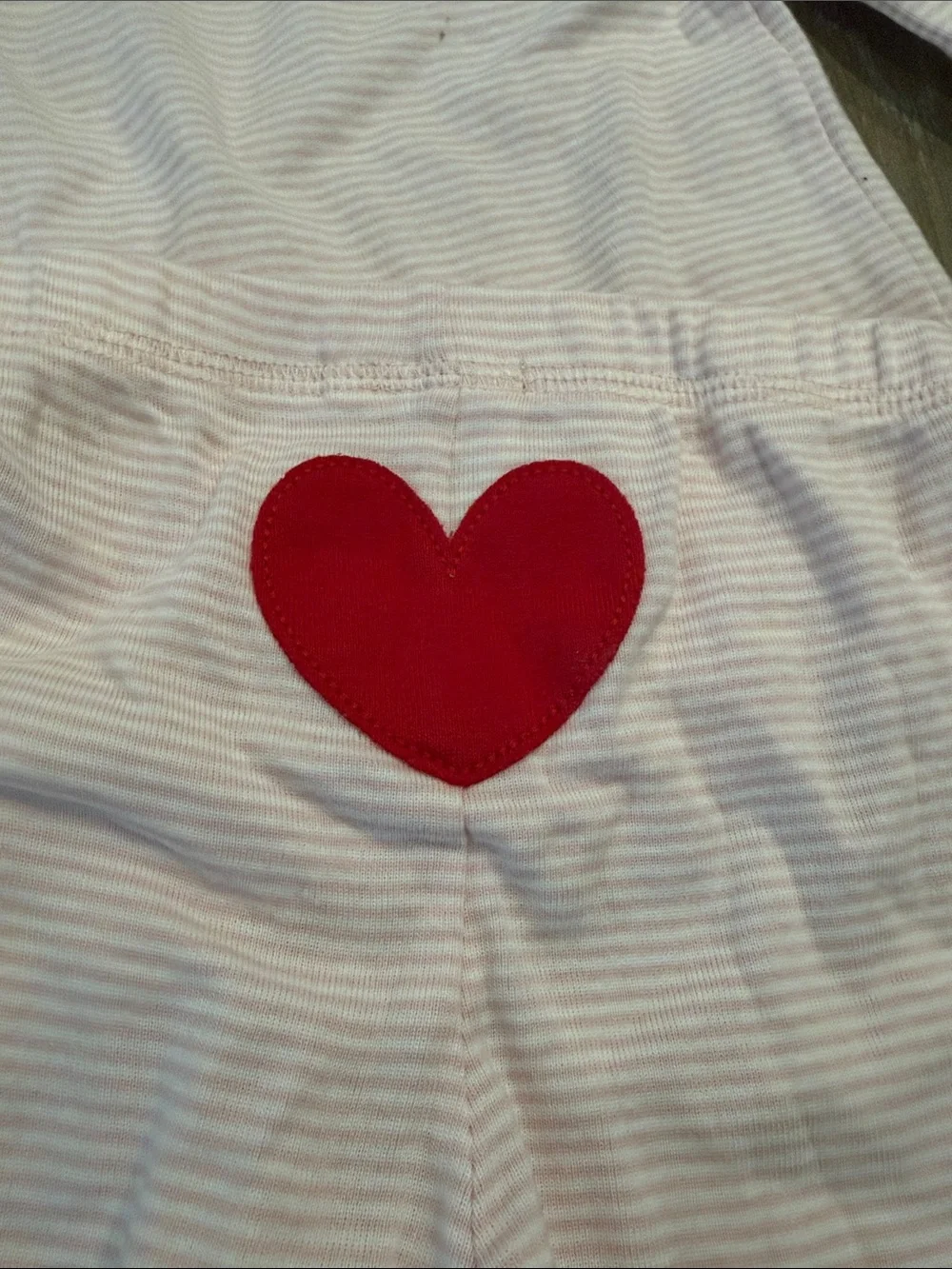 Carter's Light Pink Striped Long Sleeve Set with Sweetheart Embroidery NWT